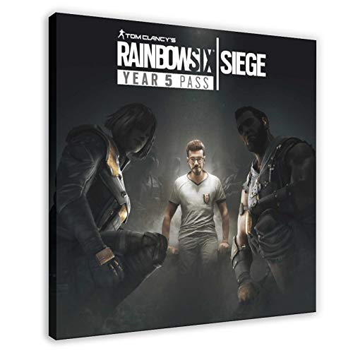 Game Tom Clancy's Rainbow Six Siege 6 Póster de lona para dormitorio, decoración deportiva, paisaje, oficina, habitación, regalo, 60 x 60 cm, marco1