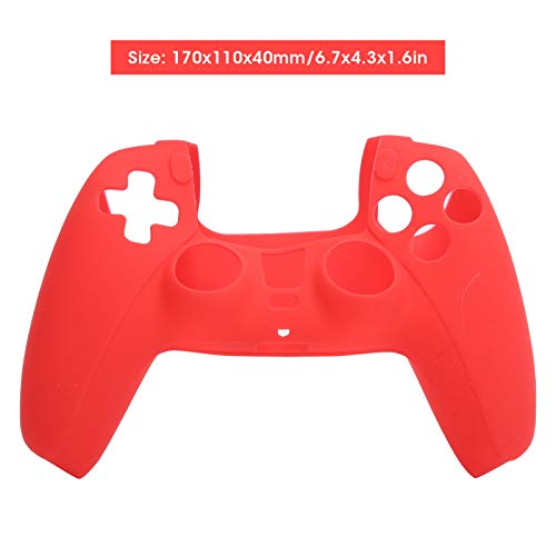 Gamepad Funda de Silicona para Consola de Juegos PS5, 4 Piezas Gamepad Mango Funda Protectora de Silicona Accesorio de Funda Protectora, Ajuste Alto con Gamepad, A Prueba de Polvo, A Prueba de Sudor,