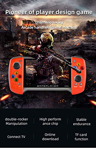 Gamepad portátil X19 Plus Consola de Juegos Retro de Mano para niños Adultos Soportes de Pantalla Grande de 5.1 Pulgadas para PS1 GBC MD Consola de Juegos nostálgica GBA incorporada 10000 Juegos