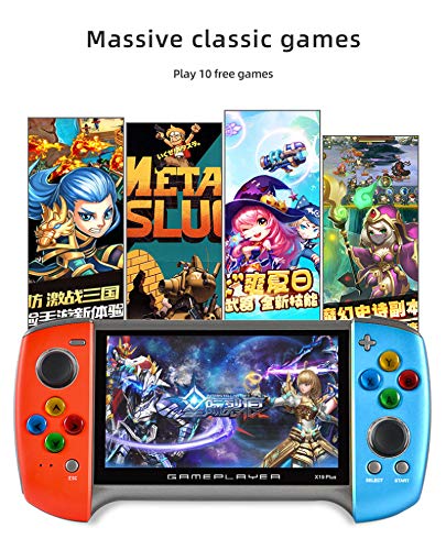 Gamepad portátil X19 Plus Consola de Juegos Retro de Mano para niños Adultos Soportes de Pantalla Grande de 5.1 Pulgadas para PS1 GBC MD Consola de Juegos nostálgica GBA incorporada 10000 Juegos