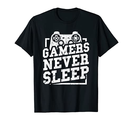 Gamer Gifts Funny Gamers Never Sleep Videojuegos Gaming Gift Camiseta