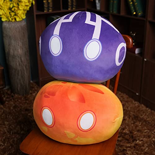 Gen-shin Impact Cojín de peluche Slime Thunder Slime Cojín con llavero Genshin Impact Cosplay Requisitos para los fans de los juegos, fiesta Favor Decoración de cumpleaños (2ª Thunder)