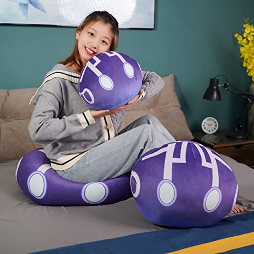 Gen-shin Impact Cojín de peluche Slime Thunder Slime Cojín con llavero Genshin Impact Cosplay Requisitos para los fans de los juegos, fiesta Favor Decoración de cumpleaños (2ª Thunder)