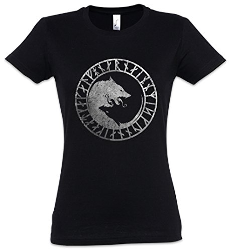GERI AND FREKI MUJER GIRLIE Women T-SHIRT – lobos dios y mitología nórdica Odhins Odin Wolves Paganism Newpaganism Odin Thor Mjölnir Loki Midgard Wikinger Rune Walhalla Tamaños S – 5XL