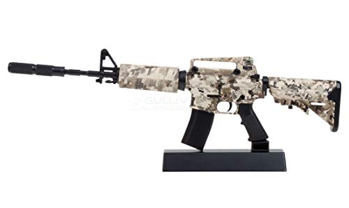 Ghost Miniatura - Mini réplica de Arma Decorativa de Metal con Soporte de presentación - para Recoger: Kit n °5 Rifle M4 Digital Camo