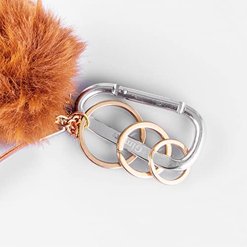 Gimars [30 PCS] Llavero Anillos divididos Redondos Llavero Gancho de Acero Inoxidable 304/3 tamaños 20mm 25mm 30mm / Llavero Desmontable para Almacenamiento, Oro Rosa