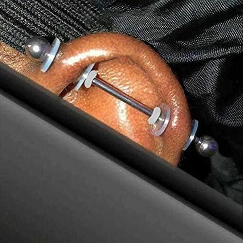 Gogias Almohadillas de disco transparentes, 10 unidades de discos de silicona para la parte posterior de los pendientes de silicona transparente para fijar pendientes