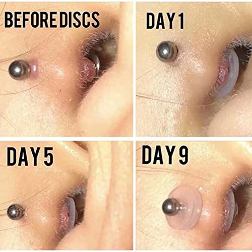 Gogias Almohadillas de disco transparentes, 10 unidades de discos de silicona para la parte posterior de los pendientes de silicona transparente para fijar pendientes