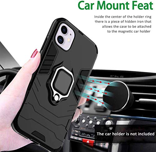 GOGME Funda para OPPO Find X3 Pro, Shockproof Carcasa con 360 Grados Giratorio Anillo Kickstand y Soporte de Coche Magnético, Hard PC y Silicona TPU Tough Armor Case Cover. Azul