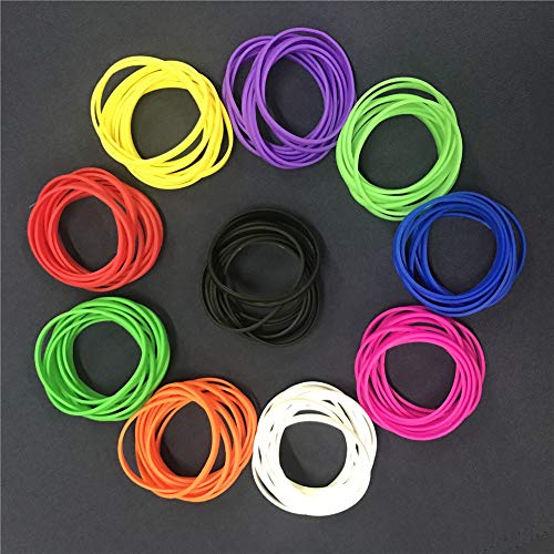 Gogo 100 Pulseras de Silicona Personalizada, Pulsera Elastica de Multicolor, Brazalete de Goma, Brazalete Deportivo - Rosado