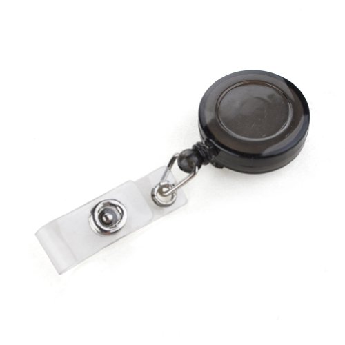 GOGO 1000/Lot rond en gros d'allaitement pour badge rétractable Lanyard bobines taille unique Noir transparent