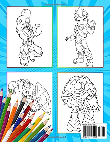Gormiti Coloring Book: 50+ Coloring Pages. Interesting coloring book, vivid illustrations suitable for all ages to help reduce stress.