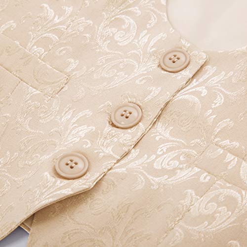 GRACE KARIN Chaleco Victoriano de Jacquard para Mujer Mediano Steampunk Albaricoque XL