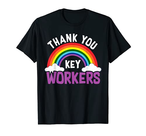 Gracias Key Workers Rainbow Camiseta