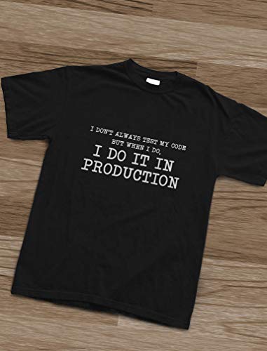 Green Turtle T-Shirts Camiseta para Hombre- Regalos para Ingenieros - I Don't Always Test My Code - X-Large Negro