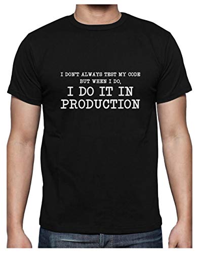 Green Turtle T-Shirts Camiseta para Hombre- Regalos para Ingenieros - I Don't Always Test My Code - X-Large Negro