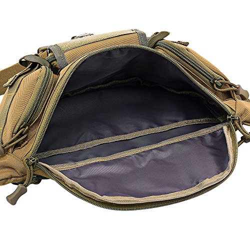 Greenpromise 3–5L Tactique Molle Sac étanche Tour de Taille Fanny Lot Randonnée Pêche Sport Chasse Taille Sacs Camping Sac de Sport Ceinture, Kaki