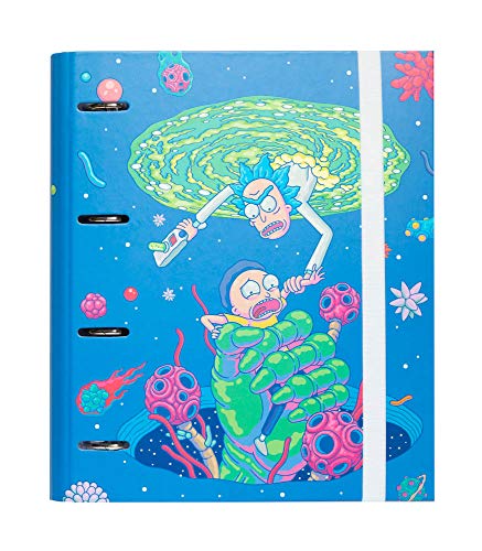 Grupo Erik - Carpeta 4 anillas troquelada Premium Rick Morty Virus Attack (32x26 cm) CAT0073