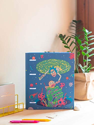 Grupo Erik - Carpeta 4 anillas troquelada Premium Rick Morty Virus Attack (32x26 cm) CAT0073
