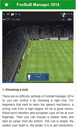 Guide for Football Manager 2014