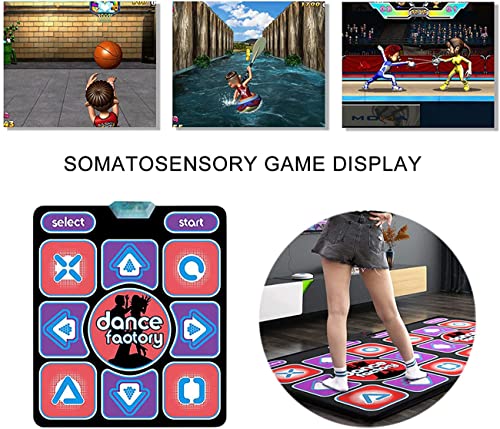 Guoyajf Almohadilla de Baile, Alfombra de Baile para Adultos, Juego de Escena Antideslizante, Manta de Baile USB para PC, portátil, Videojuego, Regalo para niños