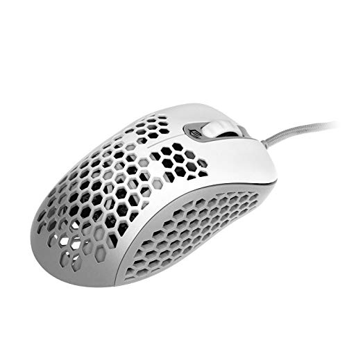 Gwolves Skoll SKL 2020 Edition 65g Ultra Lightweight Honeycomb Design Wired RGB Gaming Mouse hasta 12000 DPI (Blanco)