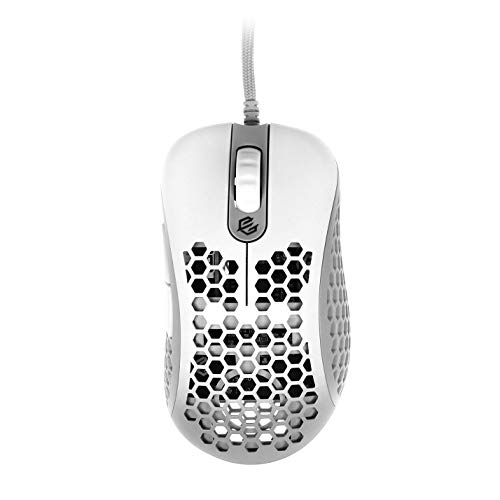 Gwolves Skoll SKL 2020 Edition 65g Ultra Lightweight Honeycomb Design Wired RGB Gaming Mouse hasta 12000 DPI (Blanco)