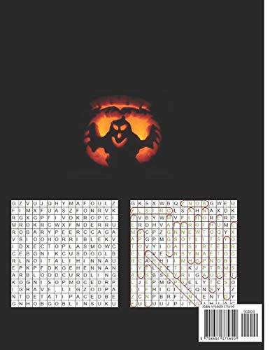 Halloween Word Search For Adults: Puzzles Activity Book, Fun Activities Gift With Key Solutions Pages (total 100 pages)