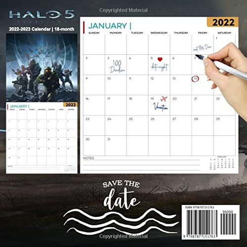 Halo 5 Guardians: OFFICIAL 2022 Calendar - Video Game calendar 2022 - Halo 5 Guardians -18 monthly 2022-2023 Calendar - Planner Gifts for boys ... games Kalendar Calendario Calendrier).27