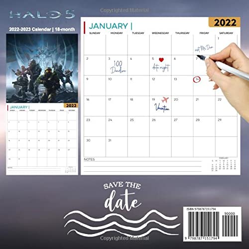 Halo 5 Guardians: OFFICIAL 2022 Calendar - Video Game calendar 2022 - Halo 5 Guardians -18 monthly 2022-2023 Calendar - Planner Gifts for boys ... games Kalendar Calendario Calendrier).28