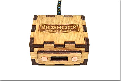 Handmade Bioshock USB Cable Extention with Durable Knit Nylon Cable. Game Gadget ####### (Tags: Wood Handwork Handcraft Unique Best Cool Great USB HUB Device)