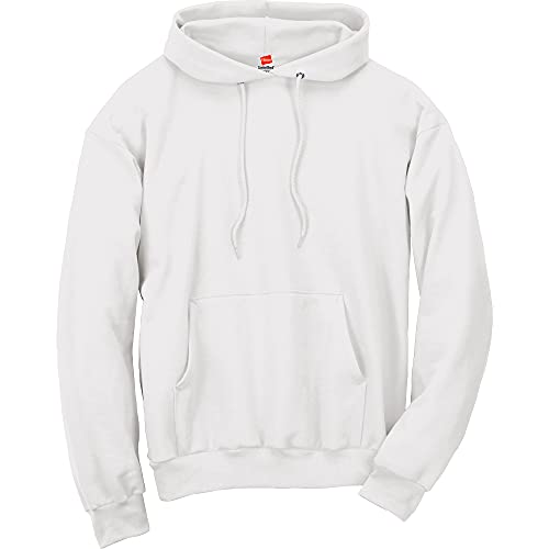 Hanes Sudadera con capucha del pa?o grueso y suave de Ecosmart del jersey de los hombres, blanco, peque?o