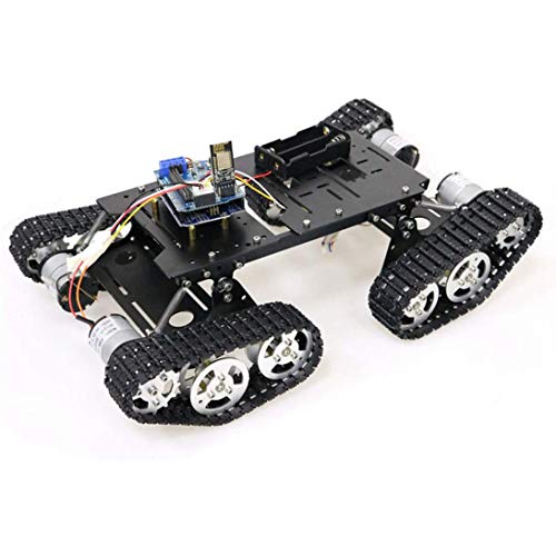 HARTI Kit De Robot De Juguete Programable, WiFi/Bluetooth / PS2 Control RC 4WD Robot Container Kit De Chasis con Una Placa R3 Y Un Tablero del Conductor De Movimiento para Arduino DIY
