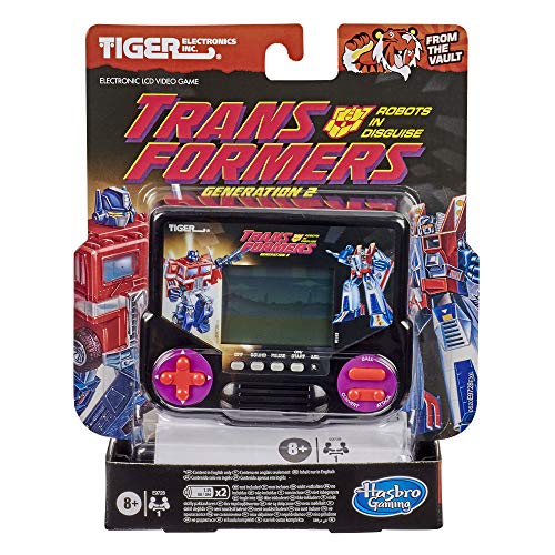 Hasbro Gaming Tiger Electronics Transformers Robots in Disguise Generation 2 Videojuego electrónico LCD Inspirado en el retrólogo 1 Jugador Juego de Mano a Partir de 8 años