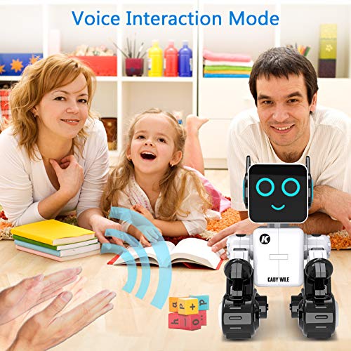 HBUDS Control Remoto RC Robot para Niños, Juguete de Robótica de Control de Sonido Táctil Recargable, Kit de Robot Educativo de Baile Cantante para Niños Niñas