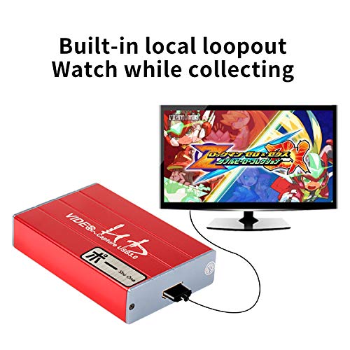 HDMI Capture Card，HDMI Grabber USB3.0 Game Capture Card/Box Video HD 1080P 60FPS Support Live Streaming to Twitch, Youtube, OBS, Potplayer and VLC,Compatible with Windows, Linux, macOS for PS3 PS4