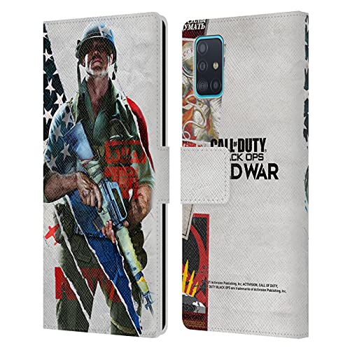 Head Case Designs Funda de piel con tapa para Samsung Galaxy A51 (2019) de Activision Call of Duty con licencia oficial de Black Ops Cold War Special Edition Key Art