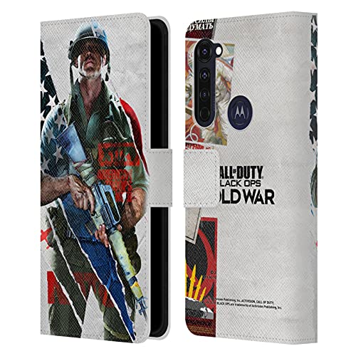 Head Case Designs Funda de piel tipo libro con licencia oficial Activision Call of Duty Black Ops Cold War Special Edition Key Art - Funda tipo libro compatible con Motorola Moto G Pro/Moto G (2020)