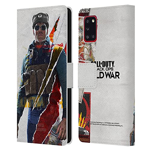 Head Case Designs Funda de piel tipo libro con licencia oficial Activision Call of Duty Black Ops Cold War Ultimate Edition Key Art compatible con Samsung Galaxy A31 (2020)