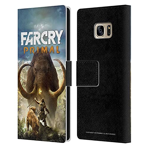 Head Case Designs Funda de piel tipo libro con licencia oficial de Far Cry Shot Primal Key Art compatible con Samsung Galaxy S7 Edge