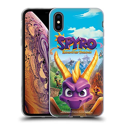 Head Case Designs Licenciado Oficialmente Activision Spyro Reignited Trilogy Arte Clave gráficos de dragón Carcasa de Gel de Silicona Compatible con Apple iPhone XS MAX