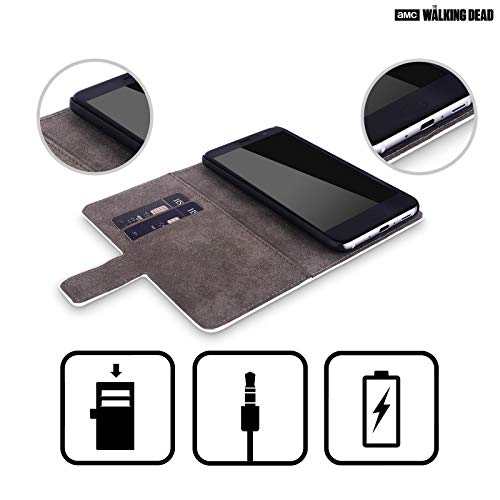 Head Case Designs Licenciado Oficialmente AMC The Walking Dead Lucille 1 Negan Carcasa de Cuero Tipo Libro Compatible con HTC U Play/Alpine