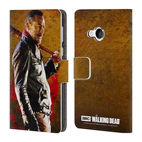 Head Case Designs Licenciado Oficialmente AMC The Walking Dead Lucille 1 Negan Carcasa de Cuero Tipo Libro Compatible con HTC U Play/Alpine