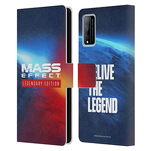 Head Case Designs Licenciado Oficialmente EA Bioware Mass Effect Logo Key Art Gráficos legendarios Carcasa de Cuero Tipo Libro Compatible con Honor Play 4T Pro