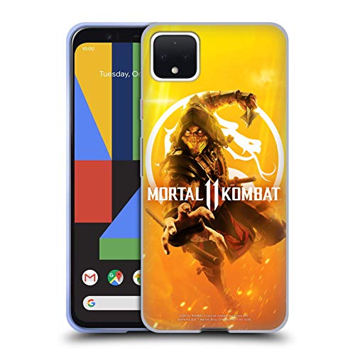 Head Case Designs Licenciado Oficialmente Mortal Kombat 11 Arte Clave Logotipo Arte Carcasa de Gel de Silicona Compatible con Google Pixel 4 XL
