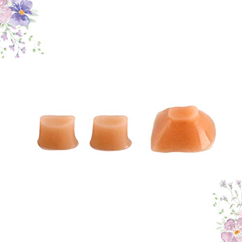 HEALLILY 3 Piezas Flauta Trine Clave Parachoques Flauta de Silicona Accesorios de Reemplazo de Corcho Parachoques Piezas de Flauta de Corcho para Flauta Piccolo Instrumento de Viento (Marrón Claro)