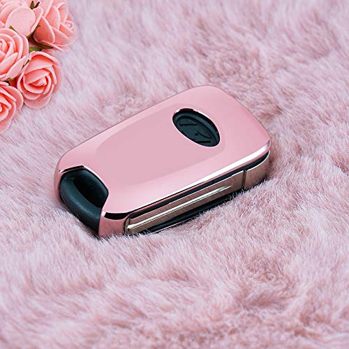 Heart Horse Funda protectora para llave de coche de TPU suave compatible con Hyun-dai- i20 i30 i35 iX20 iX35 Car Key Fob Shell Case Kia Rio/Rondo/Soul/Sportage (rojo)