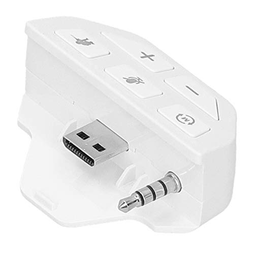 Heayzoki Sound Enhancer, para Xbox One Controller Sound Enhancer, Gamepad Controller Sound Enhancer Adaptador de Auriculares, para Xbox One Gamepad inalámbrico, Micrófono One-Key Mute, Blanco