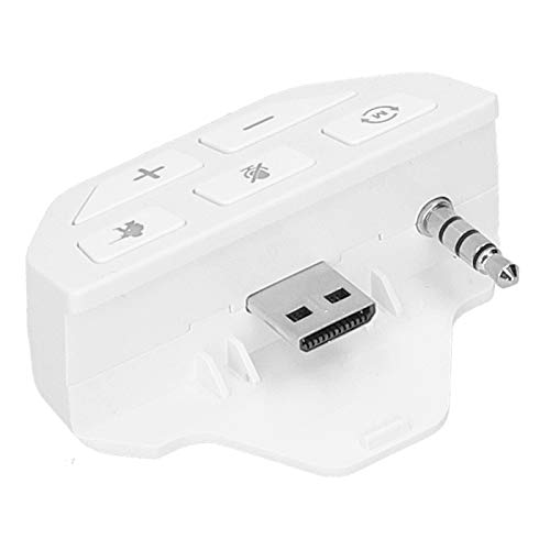 Heayzoki Sound Enhancer, para Xbox One Controller Sound Enhancer, Gamepad Controller Sound Enhancer Adaptador de Auriculares, para Xbox One Gamepad inalámbrico, Micrófono One-Key Mute, Blanco