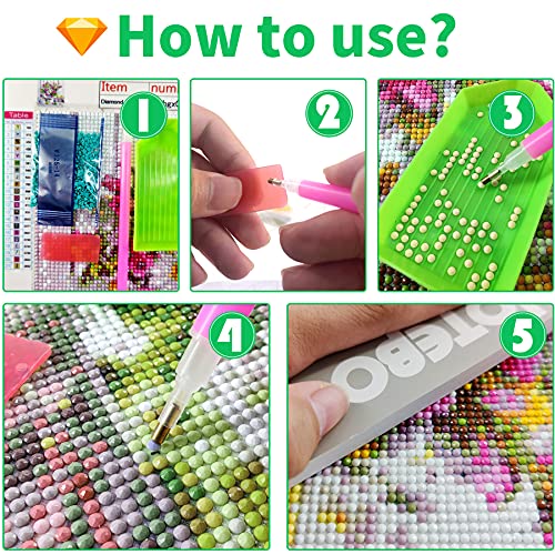 Henair DIY 5D Diamond Painting Kit Completo Flor Diamantes Punto De Cruz Rhinestone Bordado Diamante Arte Manualidades Decoración De Pared Del Hogar 35x35cm